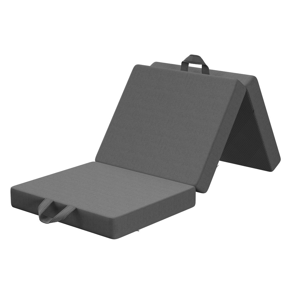 10cm Small Single BedStory 3 - Fold Mattress Folding Foam Bed Washable Cover, 180x70cm - SportZone.co.nz