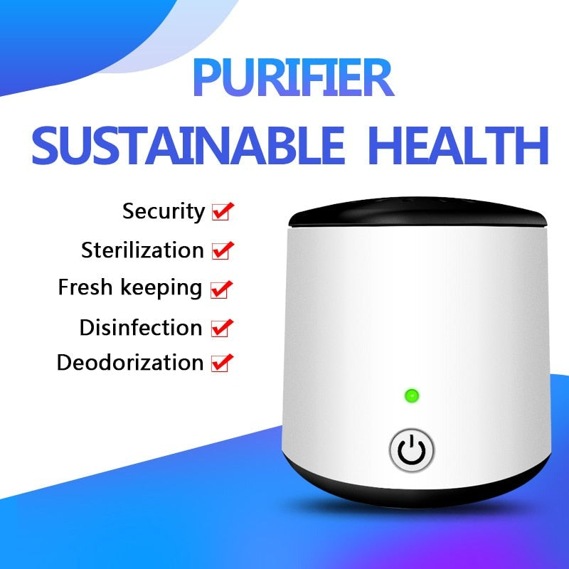 Mini Portable Ozone Generator: Compact Air Purifier and Ionizer
