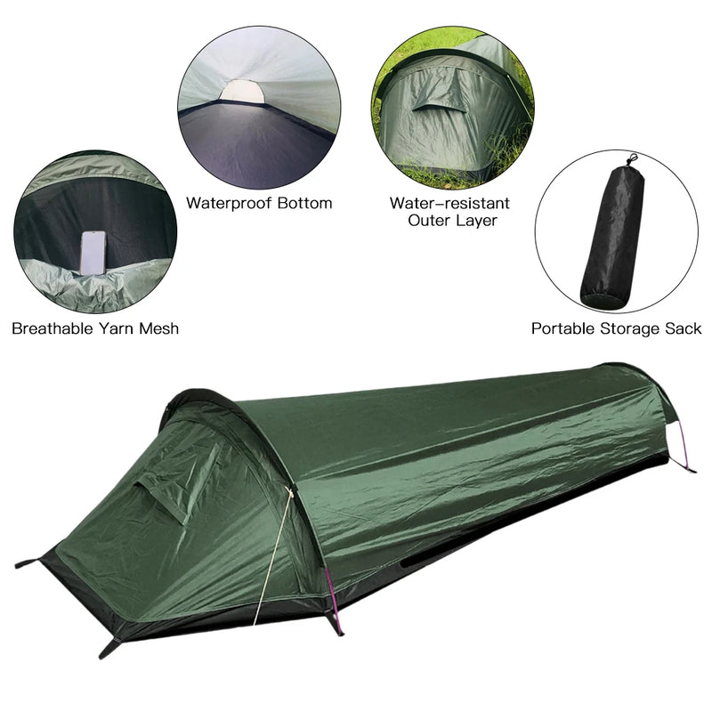 Ultralight Waterproof Single Tent for Hiking & Camping