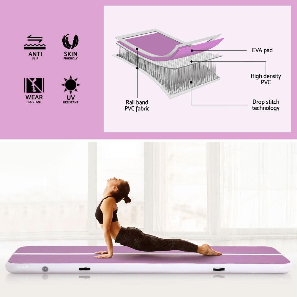 Everfit 3M Air Track Inflatable Gymnastics & Tumbling Mat – Purple