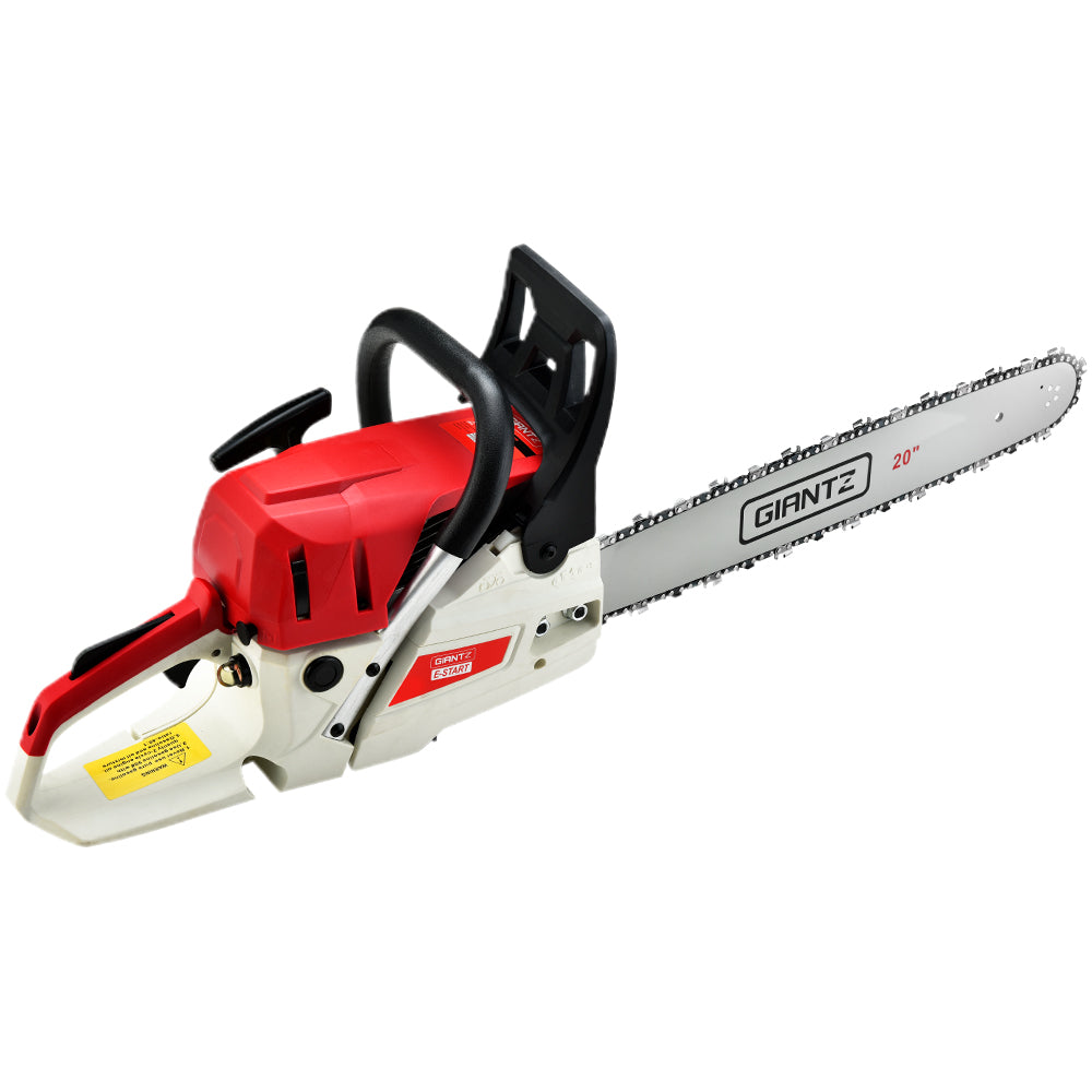 Giantz Chainsaw Petrol 62CC 20" Bar Commercial E-Start Pruning Chain Saw