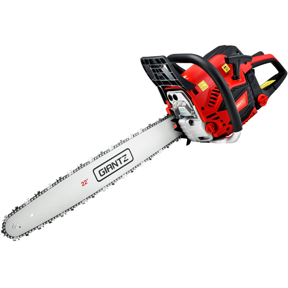 Giantz Chainsaw Petrol 58CC 22" Bar Commercial E-Start Pruning Chain Saw
