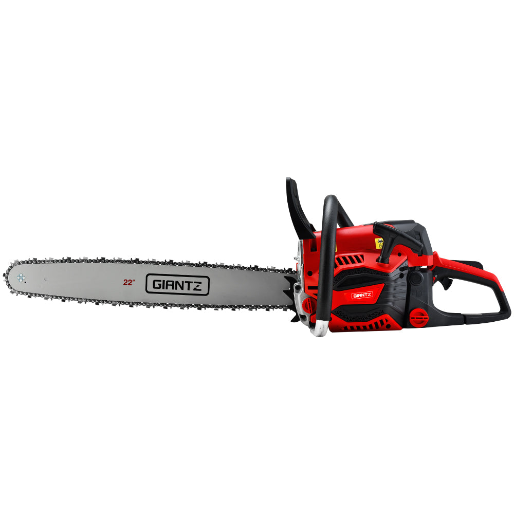 Giantz Chainsaw Petrol 58CC 22" Bar Commercial E-Start Pruning Chain Saw