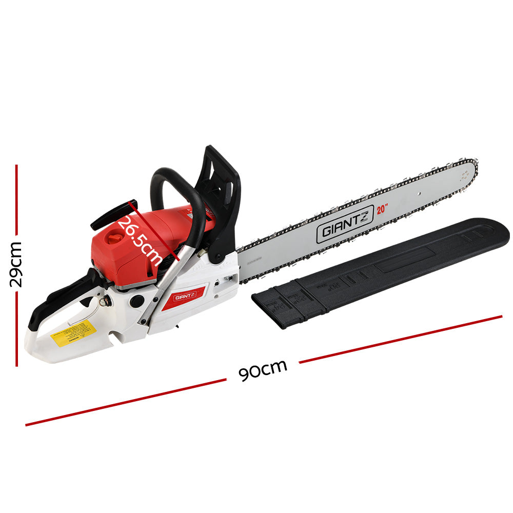 Giantz Pro Series 62CC Petrol Chainsaw – 20" Bar | Heavy-Duty Chainsaw