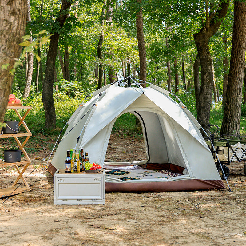 Beige Single Layer Pop-Up Tent ā Lightweight