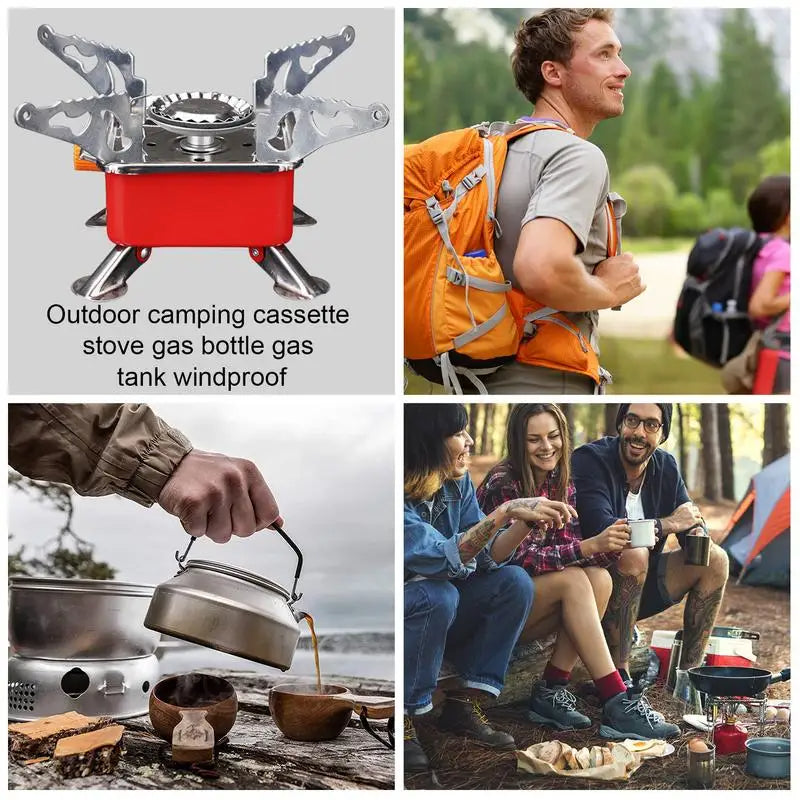 Foldable Windproof Portable Gas Stove Burner for Camping