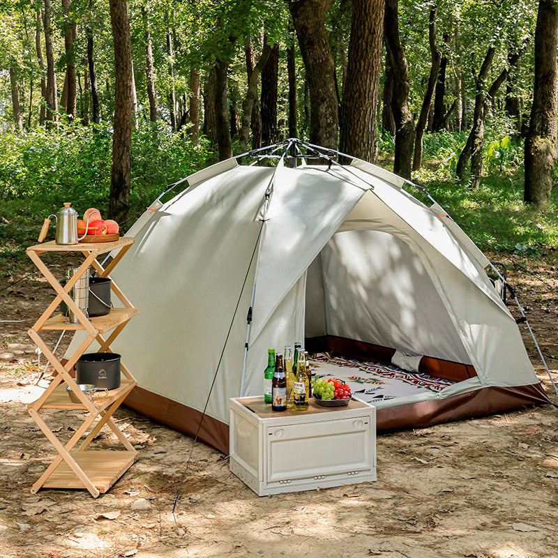 Beige Single Layer Pop-Up Tent – Lightweight