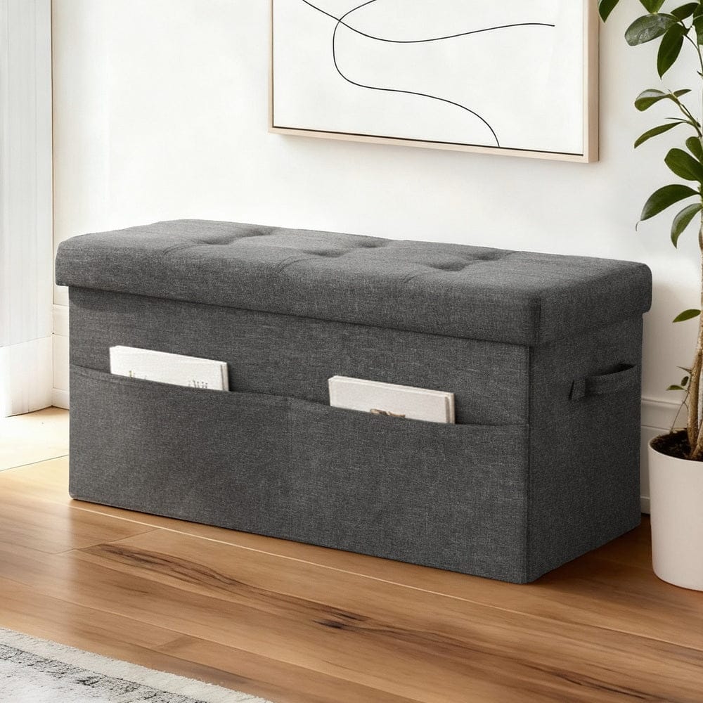 Artiss Storage Ottoman Foot Stool Rest Foldable