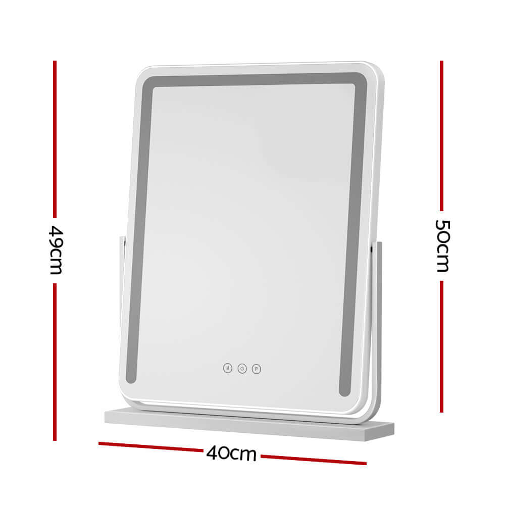 Embellir Makeup Mirror 40x50cm Hollywood Vanity with LED Light Strip Rotation