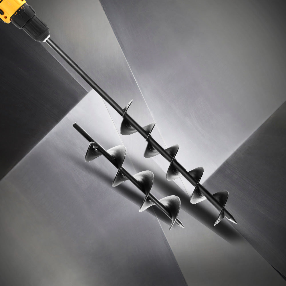 Giantz Power Garden Spiral Auger Hole Digger Earth Drill Bit 75x300 & 600mm