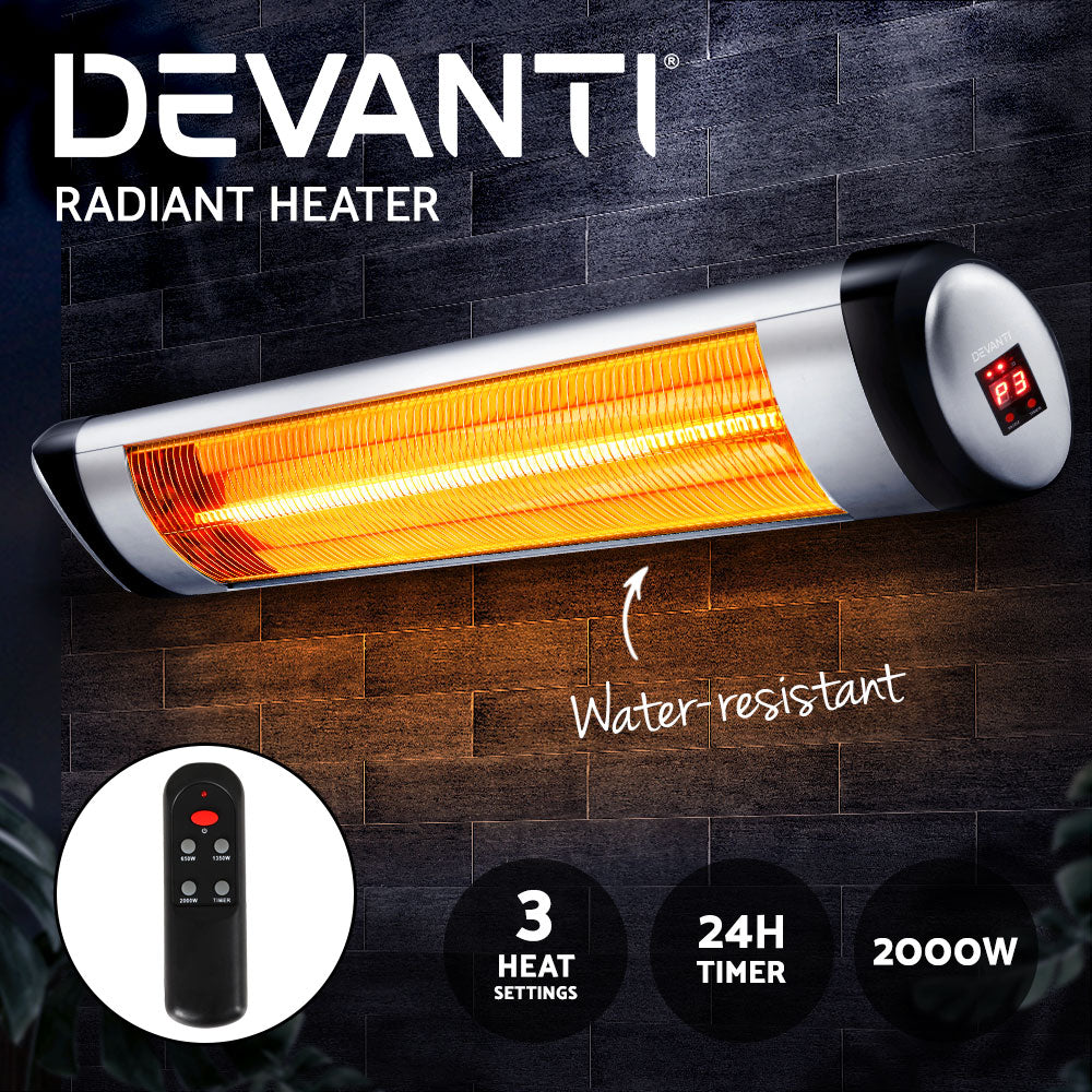 Devanti Electric Strip Heater 2000W