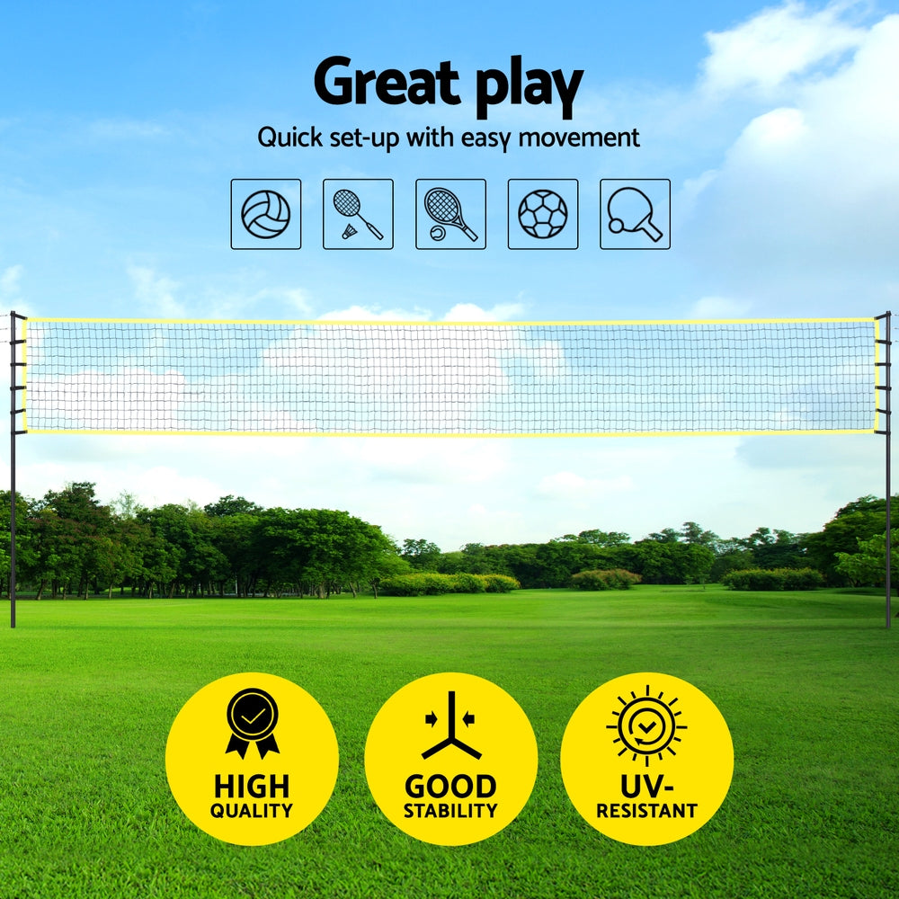 Everfit 9M Portable Volleyball & Badminton Net Set