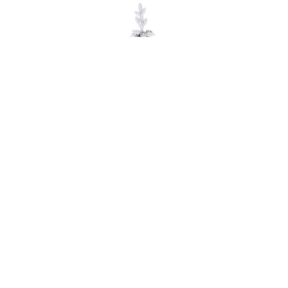 Jingle Jollys Christmas Tree 2.1m Flocking Pencil Tree LED Xmas 860 Tips White