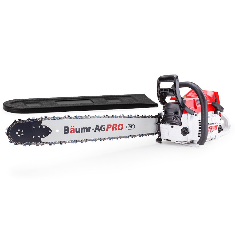 BAUMR-AG 72cc Petrol Chainsaw 24" Bar E-Start Top Handle Saw - SportZone.co.nz