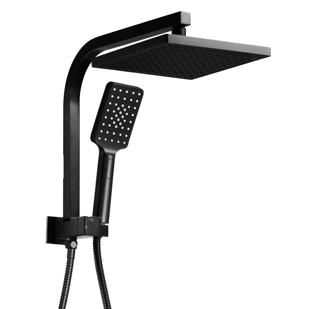 Cefito 8'' Rain Shower Head Set Handheld Square High Pressure Black - SportZone.co.nz