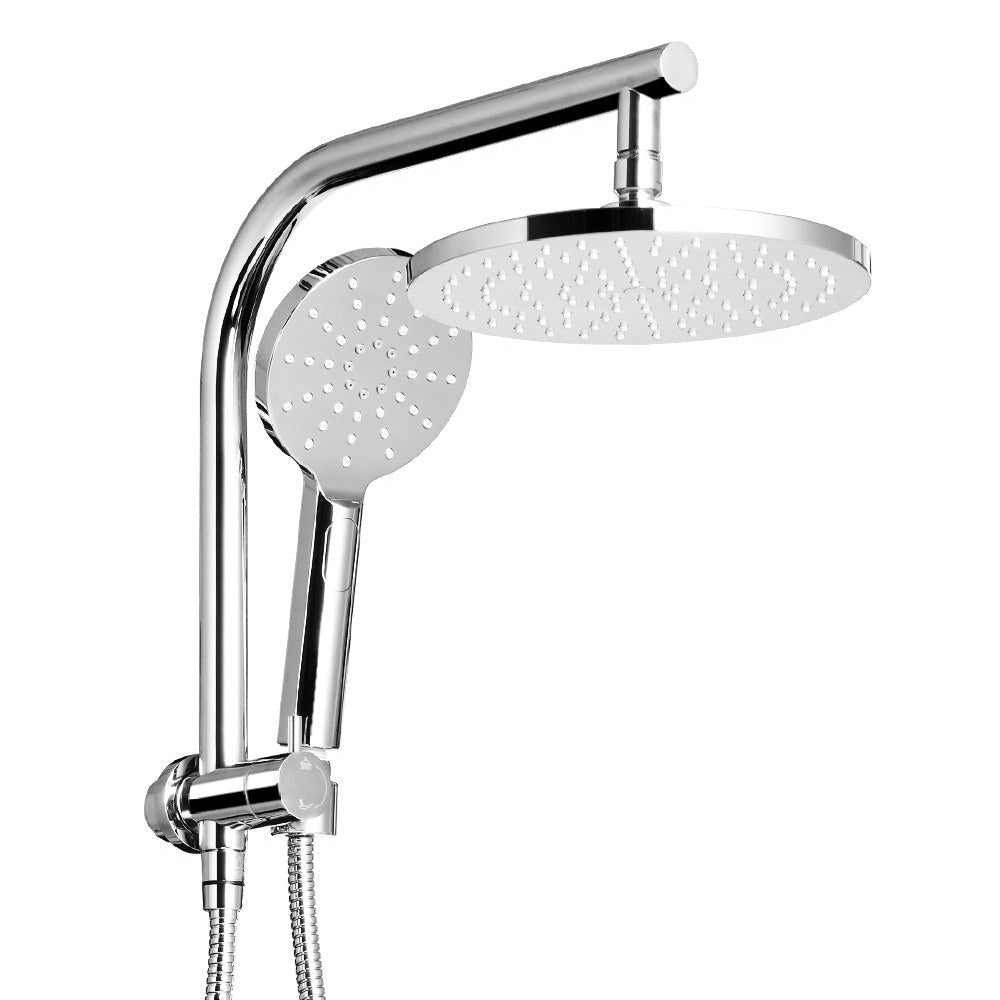 Cefito 9'' Rain Shower Head Set Handheld Round High Pressure Chrome - SportZone.co.nz