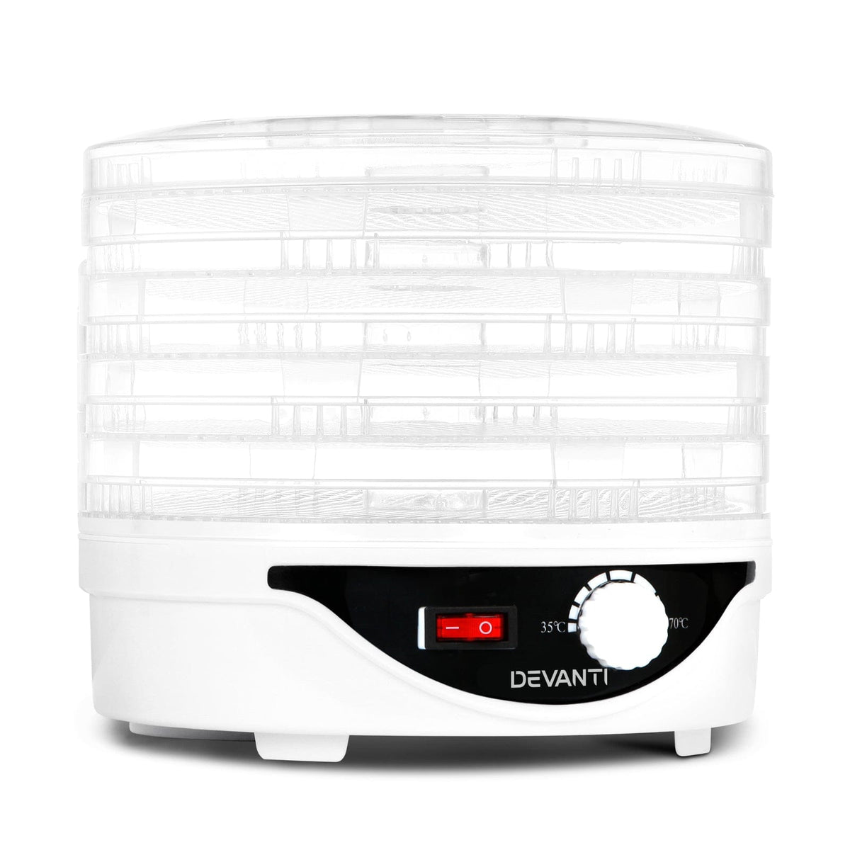 Devanti 5 Trays Food Dehydrator Fruit Dehydrators Pet Beef Jerky Dryer White - SportZone.co.nz