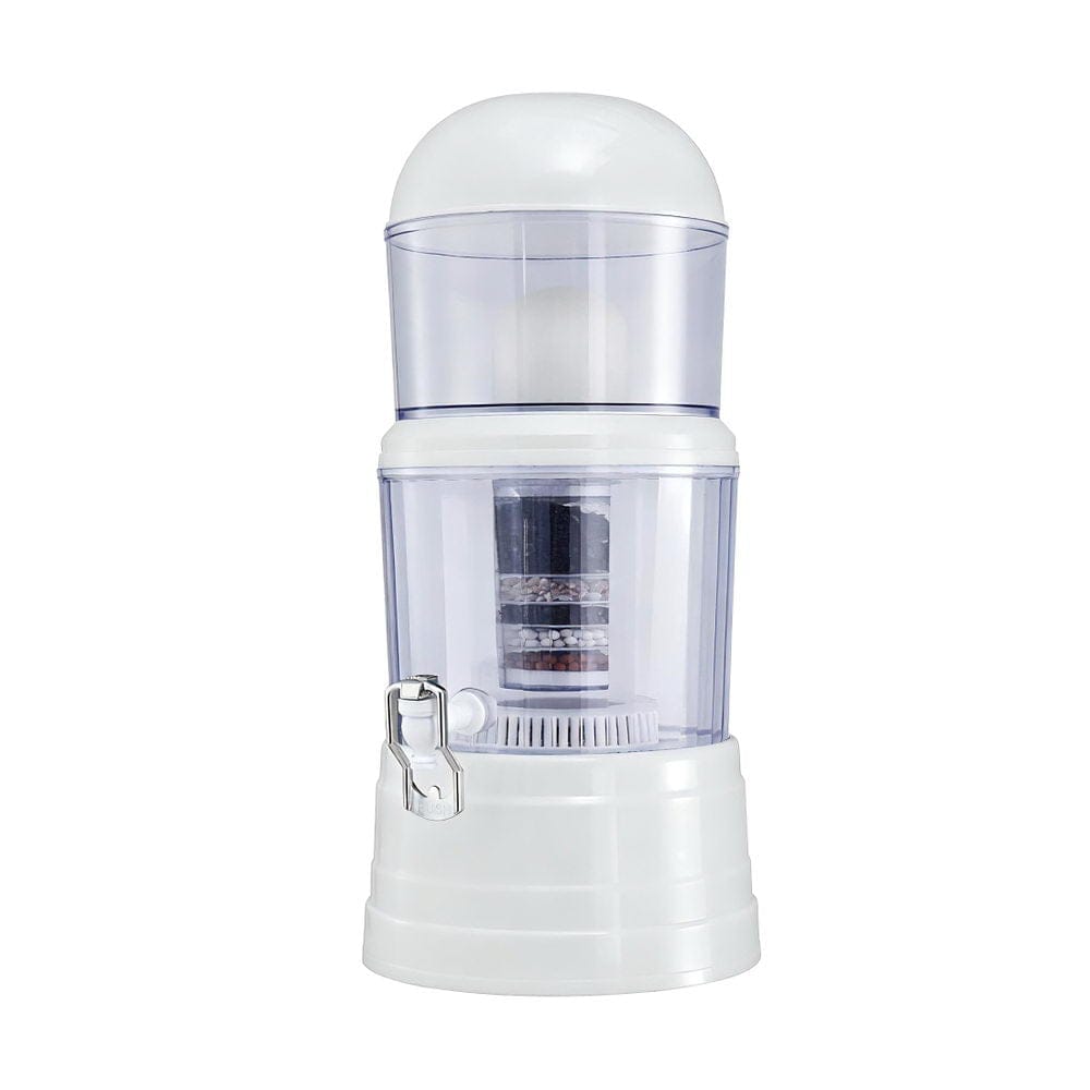 Devanti Benchtop Water Filter 14L Gravity Multi - Stage BPA - Free Home Camping - SportZone.co.nz