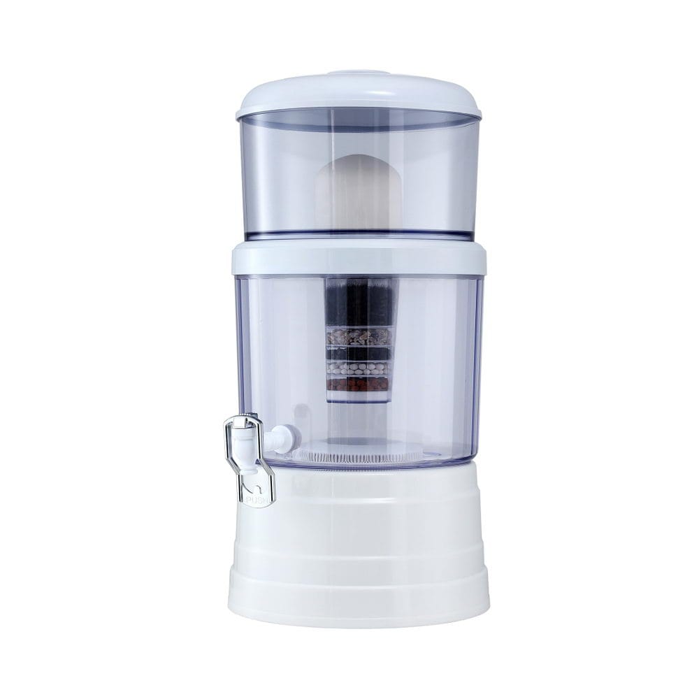 Devanti Benchtop Water Filter 16L Gravity Multi - Stage BPA - Free Home Camping - SportZone.co.nz