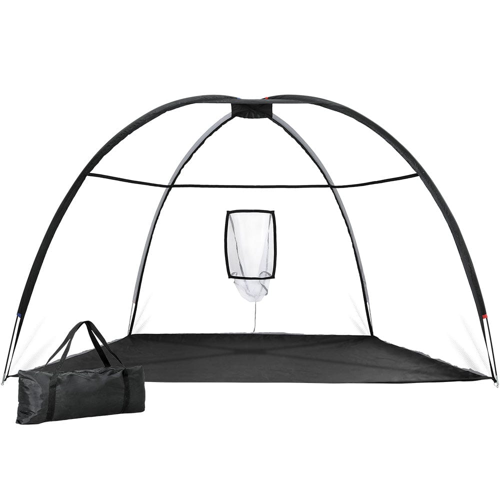 Everfit 3.5m Golf Practice Net Portable Training Aid Driving Target Tent Black - SportZone.co.nz