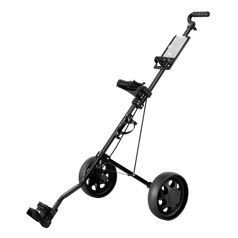 Everfit Golf Buggy Quick Folding Trolley Golf Cart Trolley 2 Wheels Cup Holder - SportZone.co.nz