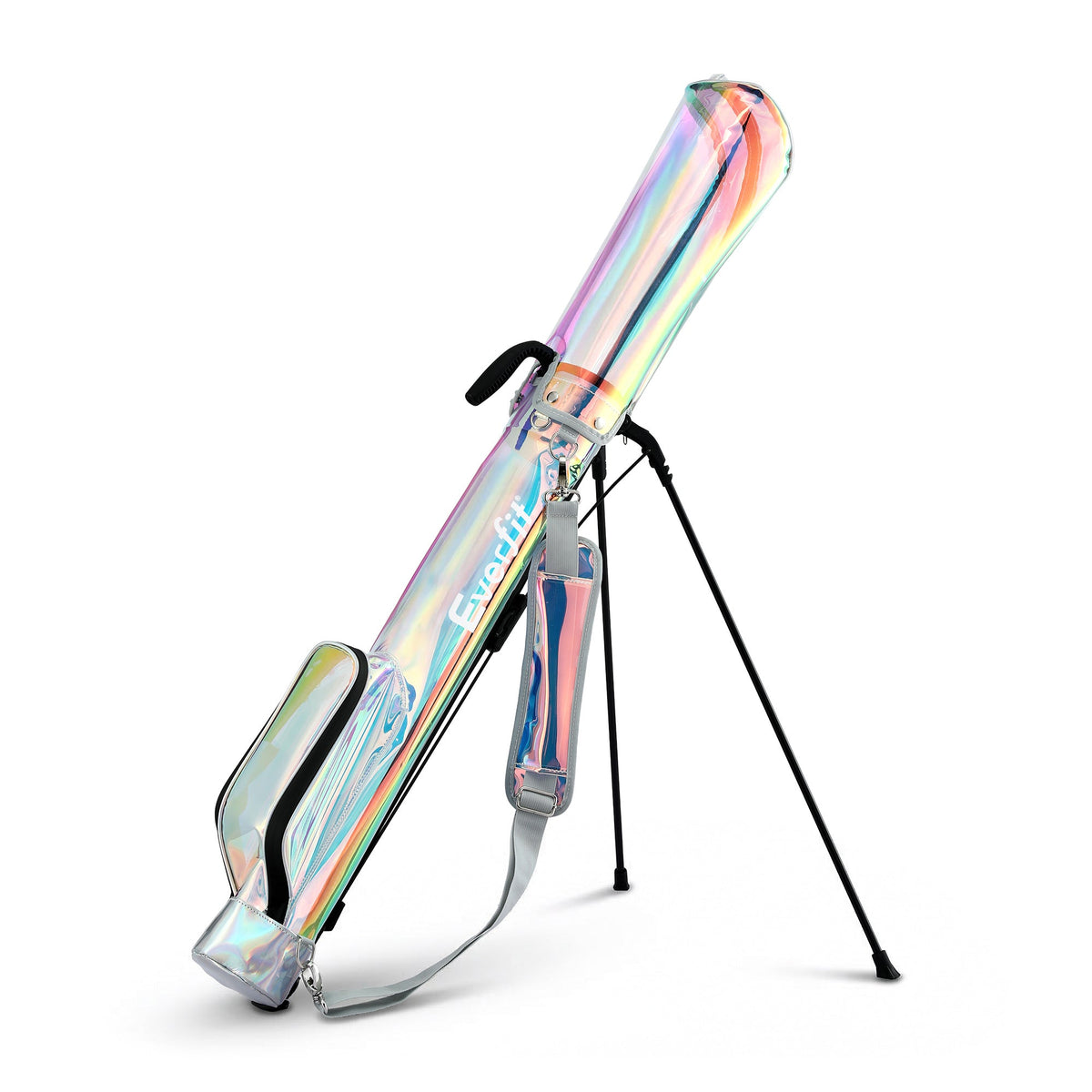 Everfit Golf Stand Bag Lightweight Sunday Pitch And Putt Bag Holographic - SportZone.co.nz