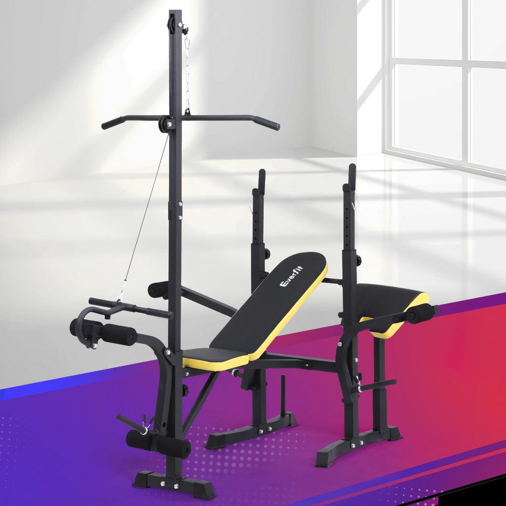 Everfit Weight Bench 14in1 Press Multi - Station Fitness Home Gym Equipment - SportZone.co.nz
