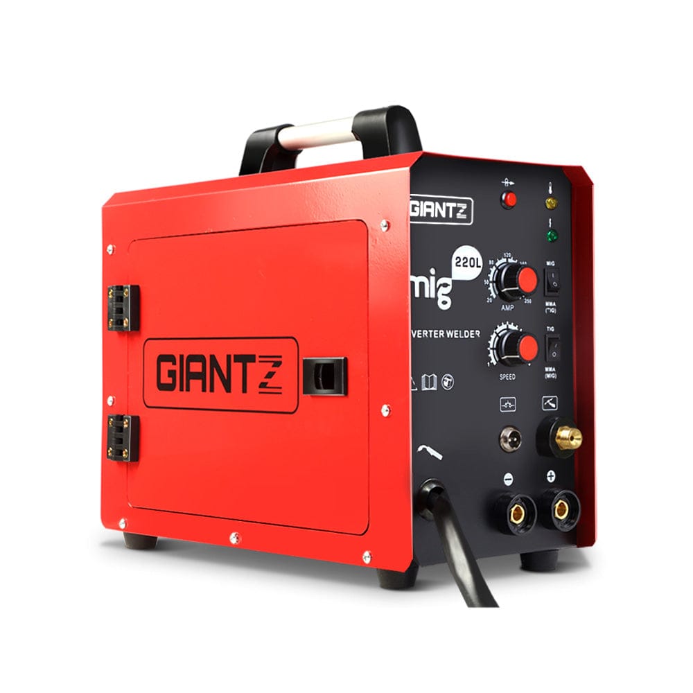 Giantz 220 Amp Inverter Welder MMA MIG DC Gas Gasless Welding Machine Portable - SportZone.co.nz