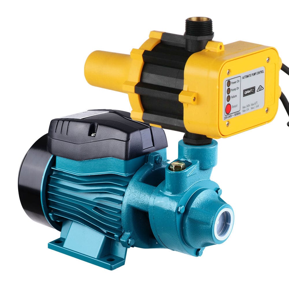 Giantz Peripheral Water Pump Garden Boiler Car Wash Electric Irrigation QB60 Yellow - SportZone.co.nz
