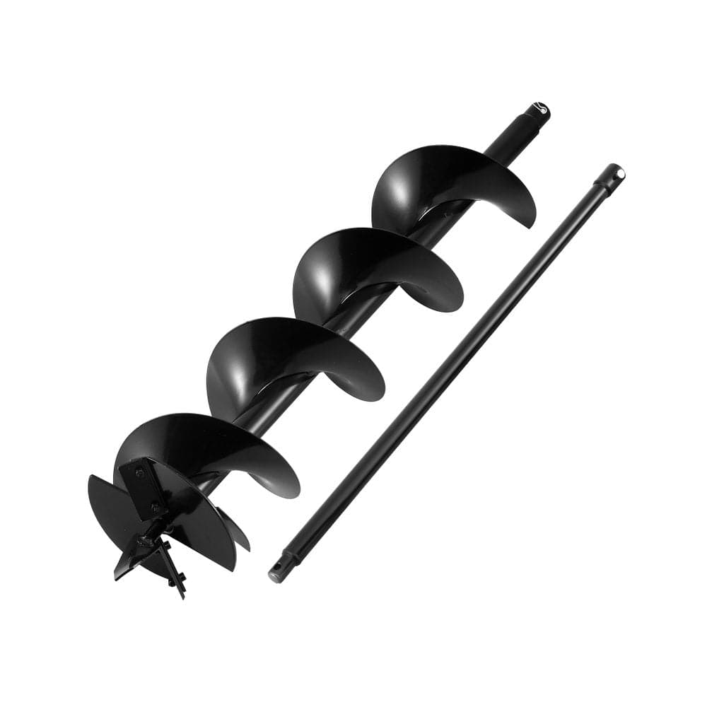 Giantz Post Hole Digger Auger Drill Bit 200mm with 80cm Extension Shaft Black - SportZone.co.nz