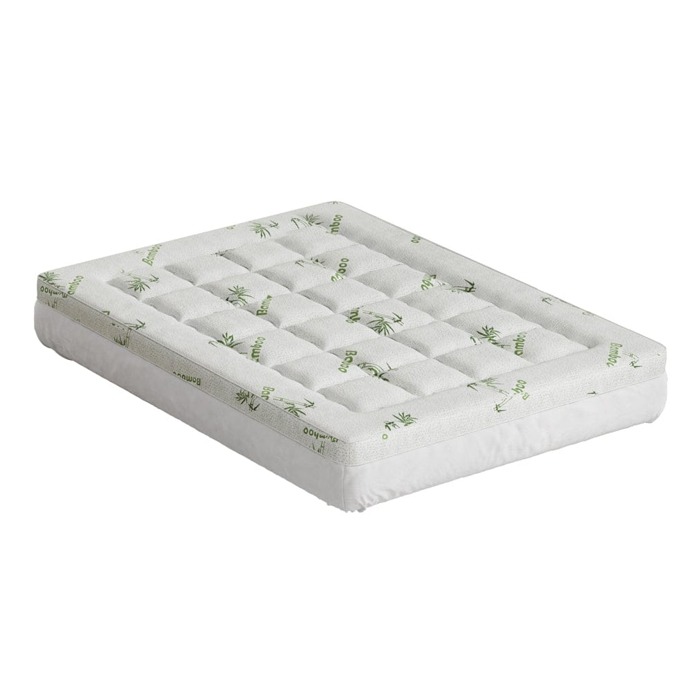 Giselle Bedding Mattress Topper Pillowtop Bamboo 7.5cm Double - SportZone.co.nz