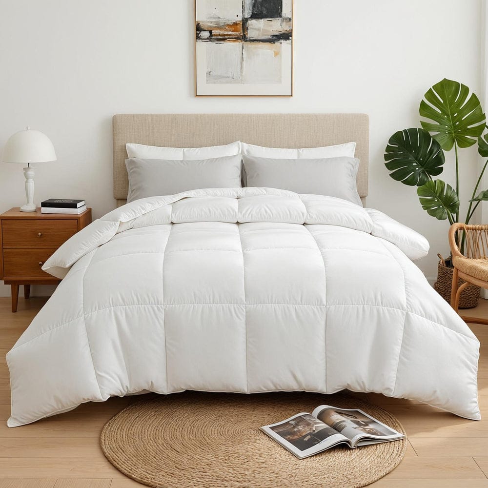 Giselle Bedding Queen Size 400GSM Microfiber Quilt All Season Duvet Quilts Comforter Winter Summer - SportZone.co.nz