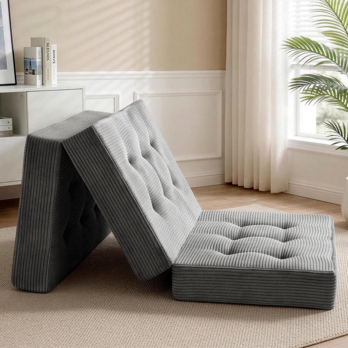 Giselle Single Folding Mattress 15cm Foldable Foam Portable Guest Sofa Bed Camping Mat - SportZone.co.nz