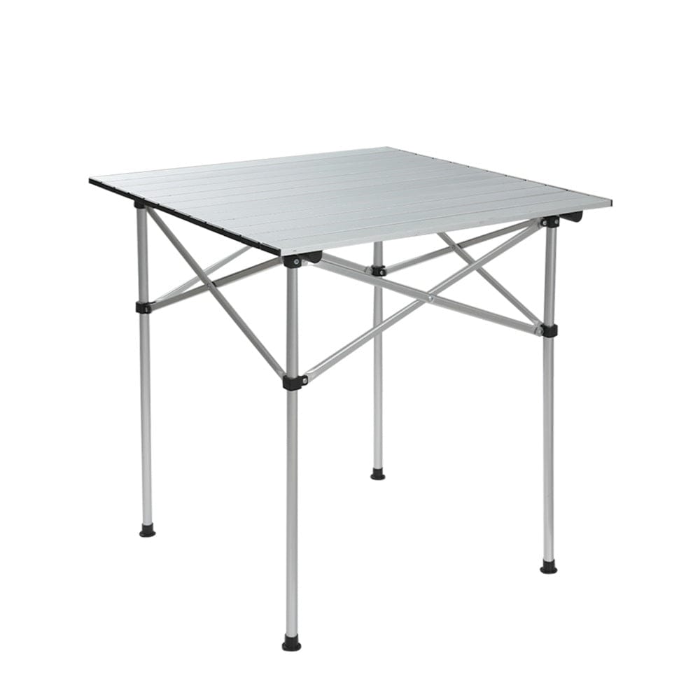 Weisshorn Folding Camping Table 70CM Roll Up Outdoor Picnic BBQ Aluminium Desk - SportZone.co.nz
