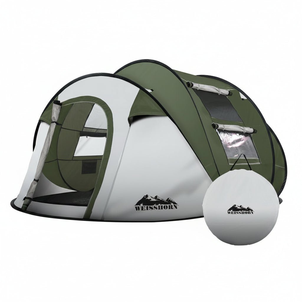 Weisshorn Instant Up Camping Tent 4 - 5 Person Pop up Tents Family Hiking Beach Dome - SportZone.co.nz
