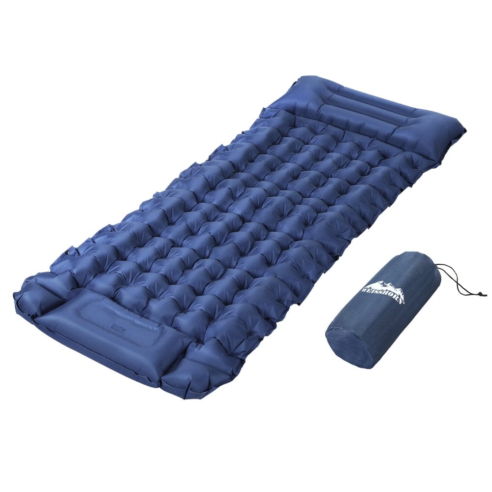 Weisshorn Self Inflating Mattress Camping Sleeping Mat Air Bed Single Pillow Bag - SportZone.co.nz