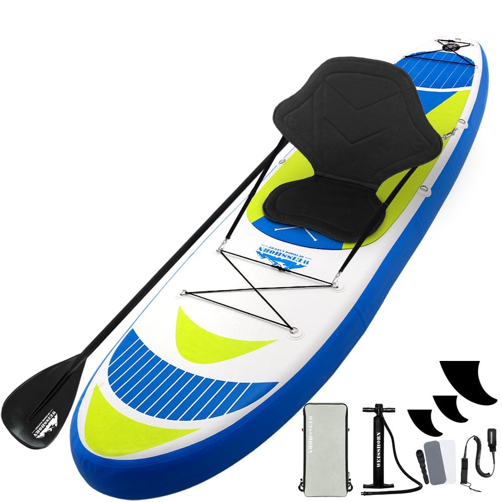 Weisshorn Stand Up Paddle Board 11ft Inflatable SUP Surfboard Paddleboard Kayak Surf Yellow - SportZone.co.nz