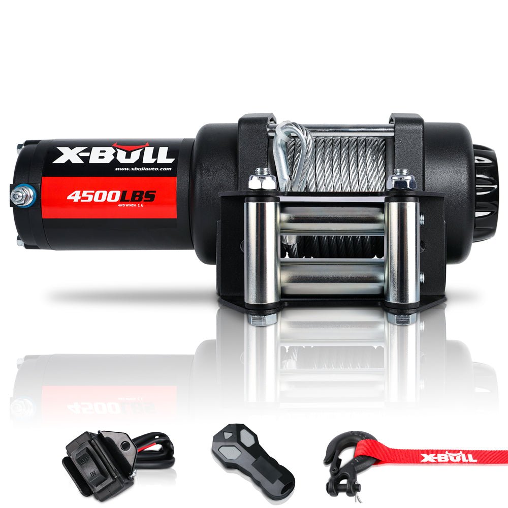 X - BULL Electric Winch 12V 4500LBS Steel Cable Wireless remote ATV UTV Boat Trailer - SportZone.co.nz