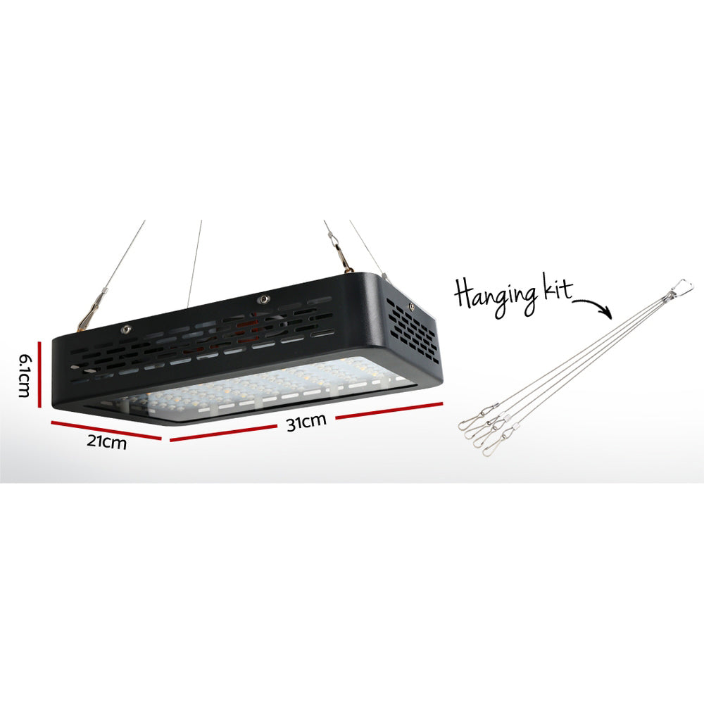 GREEN FINGERS GROW 1000W Full Spectrum LED Grow Tent Kit – 80x80x160cm w/ 4" Vent Fan