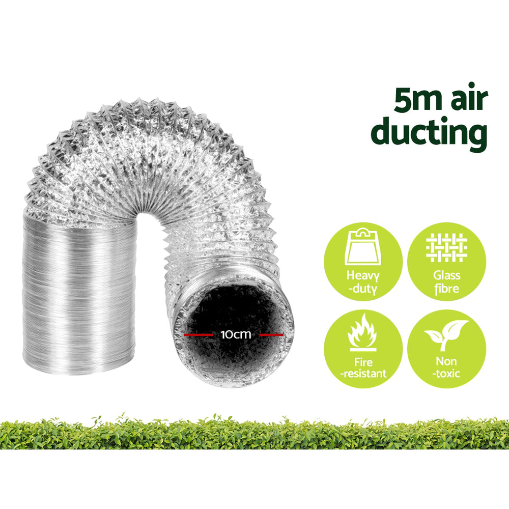 GREEN FINGERS GROW 1000W Full Spectrum LED Grow Tent Kit – 80x80x160cm w/ 4" Vent Fan