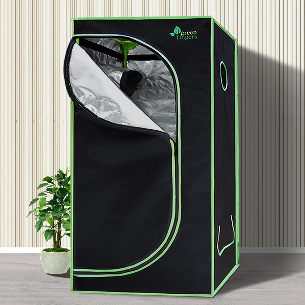 GREEN FINGERS GROW 1000W Full Spectrum LED Grow Tent Kit – 80x80x160cm w/ 4" Vent Fan