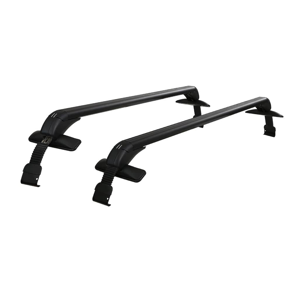 Universal Car Roof Rack Cross Bars 90cm Aluminium Adjustable Lockable 45kg Clamps - SportZone.co.nz