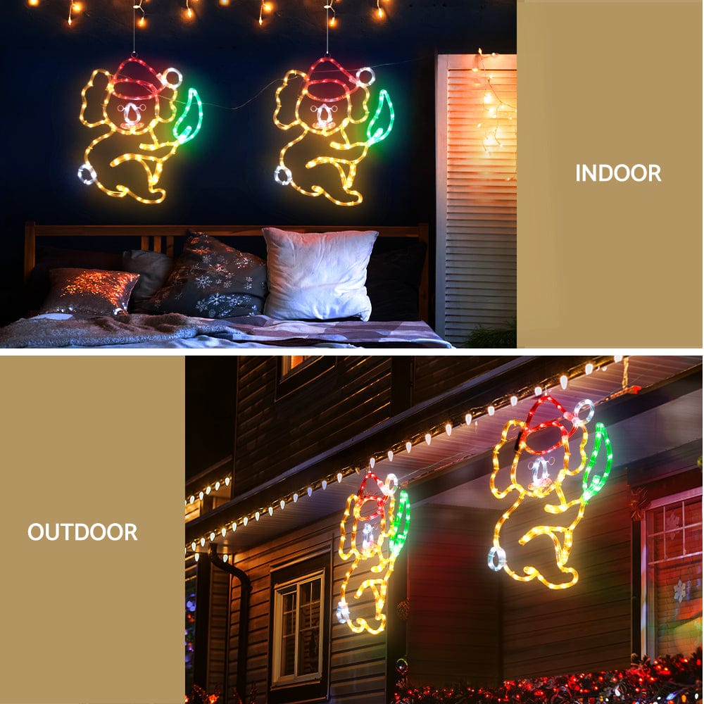 0.48M Christmas Lights Motif 216 LED Rope Light Outdoor Decoration Jingle Jollys - SportZone.co.nz