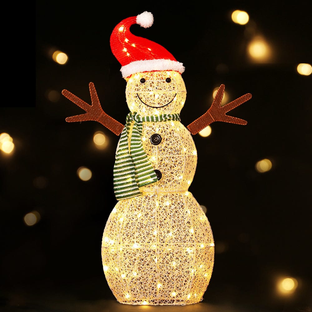 0.97M Christmas Lights Snowman 80 LED Decorations Jingle Jollys - SportZone.co.nz