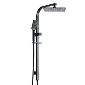 10'' Rain Shower Head Set Handheld Square High Pressure Black - SportZone.co.nz