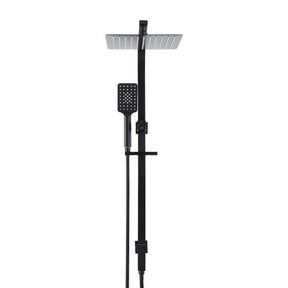 10'' Rain Shower Head Set Handheld Square High Pressure Black - SportZone.co.nz