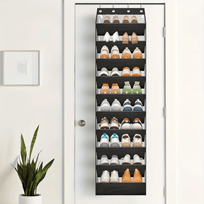 10 - Tier Over - the - Door Foldable Shoe Organizer - SportZone.co.nz