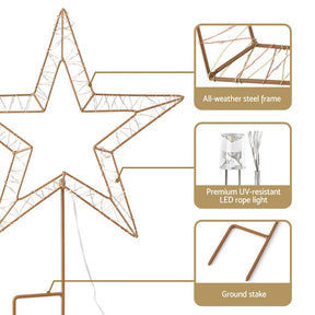 100 LED Christmas Lights Fairy Light Ground Star Garden Decoration Jingle Jollys - SportZone.co.nz