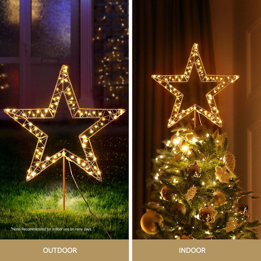 100 LED Christmas Lights Fairy Light Ground Star Garden Decoration Jingle Jollys - SportZone.co.nz