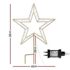 100 LED Christmas Lights Fairy Light Ground Star Garden Decoration Jingle Jollys - SportZone.co.nz